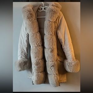 Faux fur winter coat